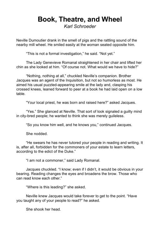 Book, Theatre, and Wheel