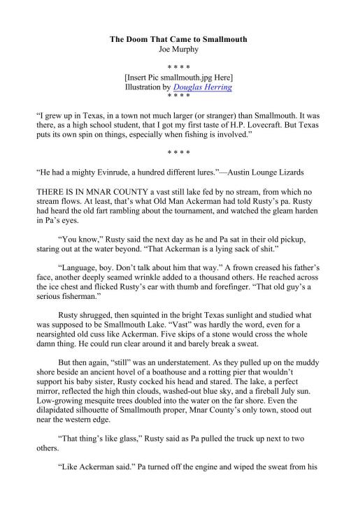 The Doom That Came to Smallmouth