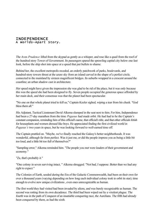 Worlds Apart Independence