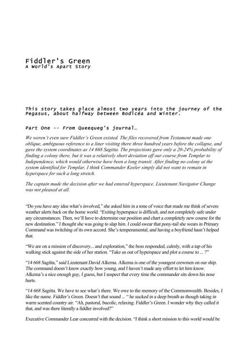 Worlds Apart Fiddler's Green