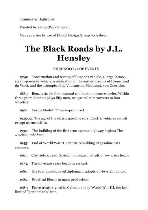 The Black Roads