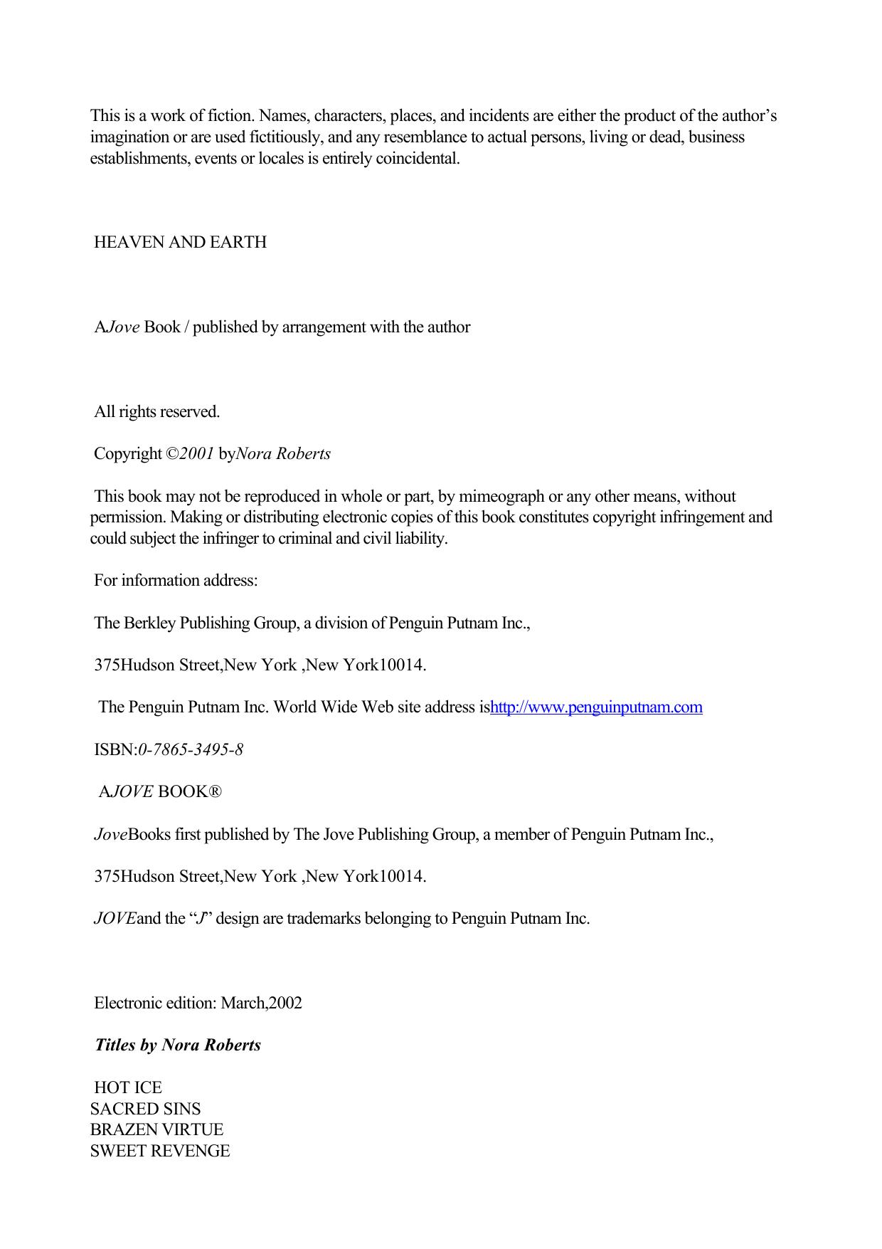 Roberts, Nora - Three Sisters Island 02 - Heaven and Earth