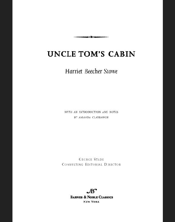 Uncle Tom's Cabin (Barnes & Noble Classics Series)