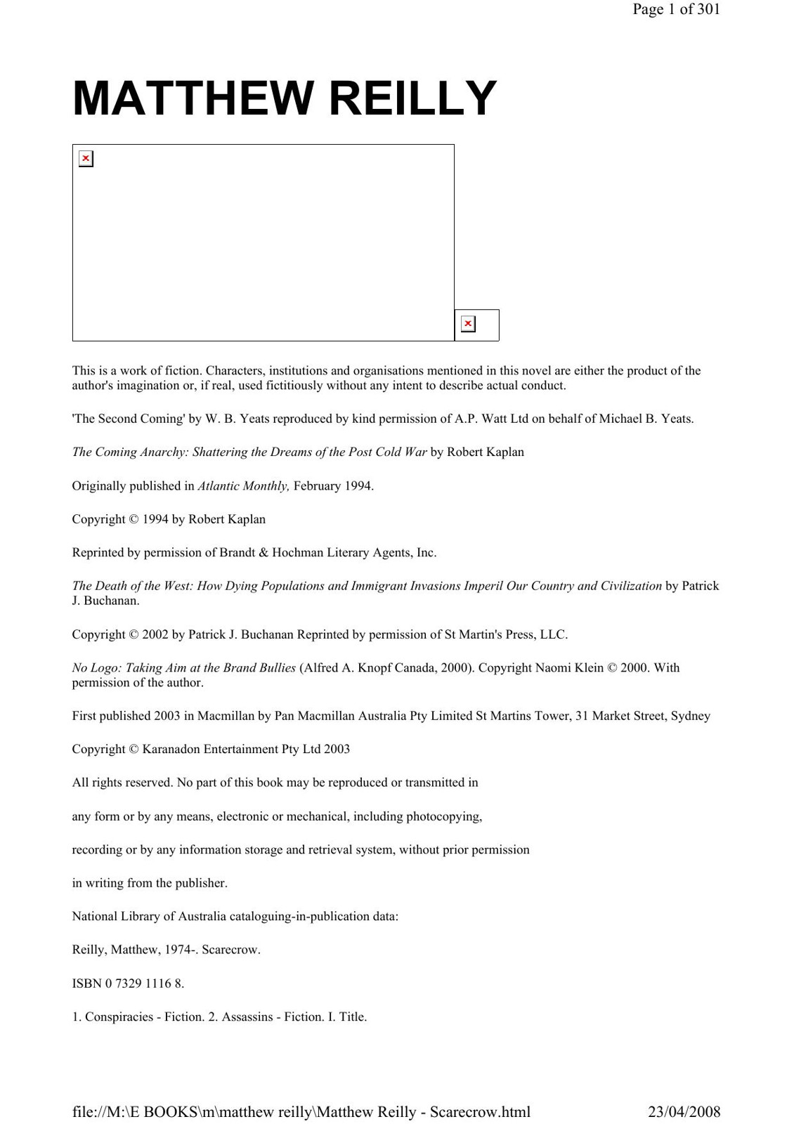 file://M:\E BOOKS\m\matthew reilly\Matthew Reilly - Scarecrow.h