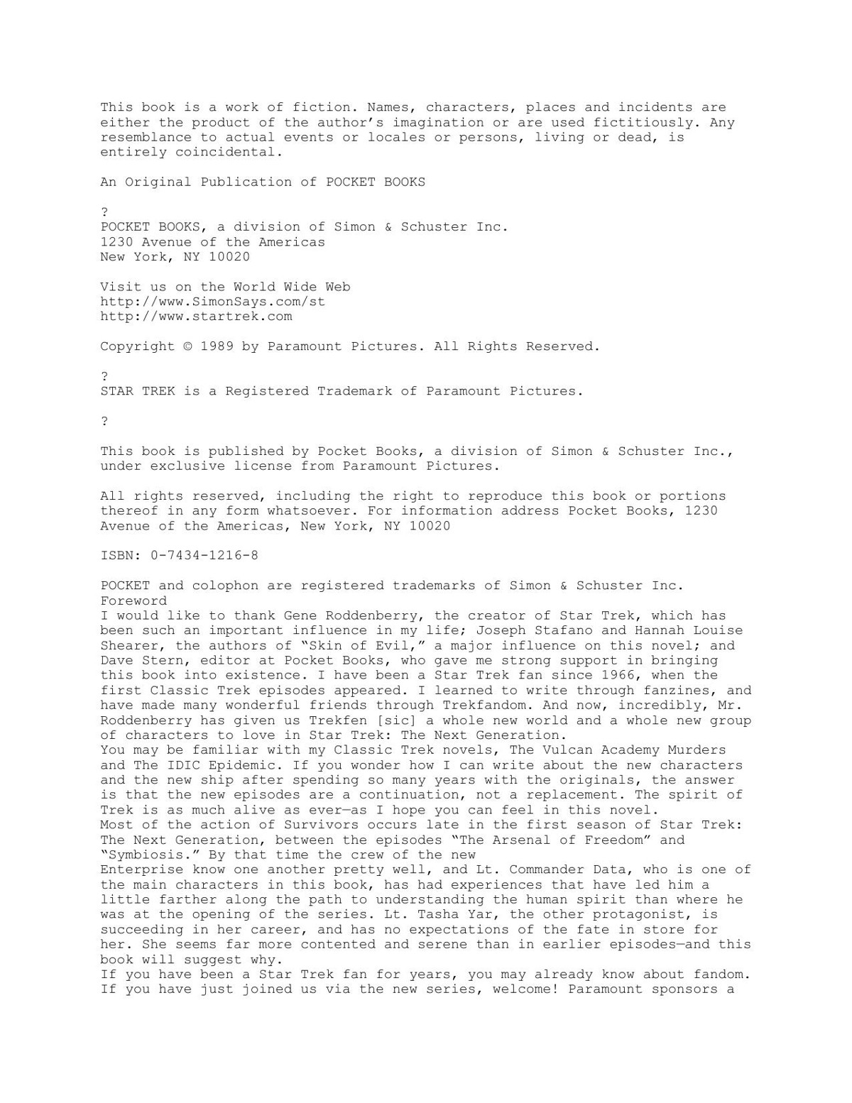 Star Trek TNG - 004 - Survivors