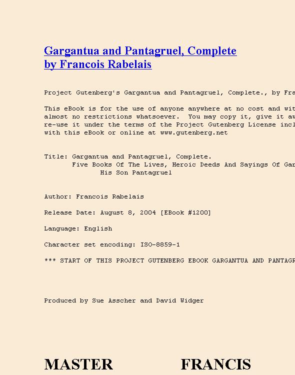 Gargantua and Pantagruel