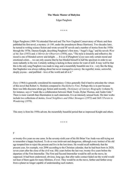 The Music Master of Babylon