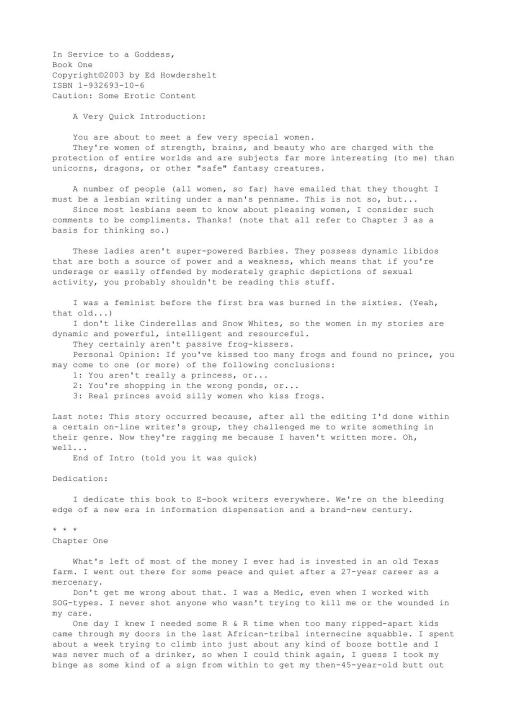 In Service To a Goddess 01