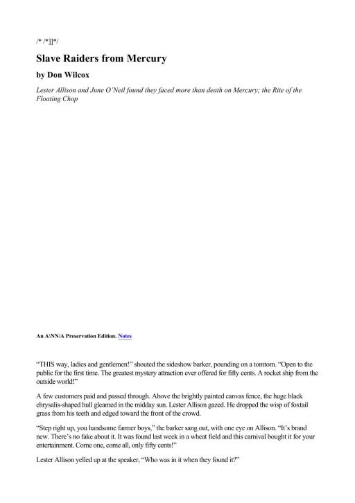 Slave Raiders from Mercury