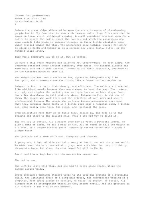 [Instrumentality Of Mankind] Think Blue, Count Two