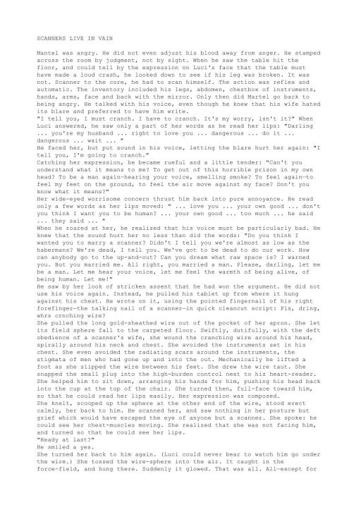 [Instrumentality Of Mankind] Scanners Live In Vain