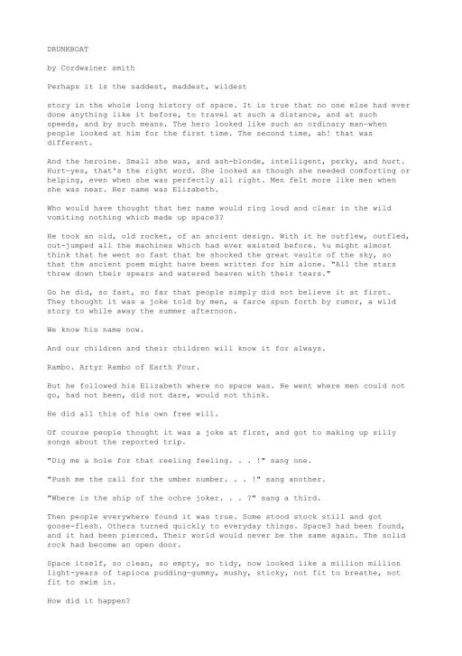 [Instrumentality Of Mankind] Drunkboat