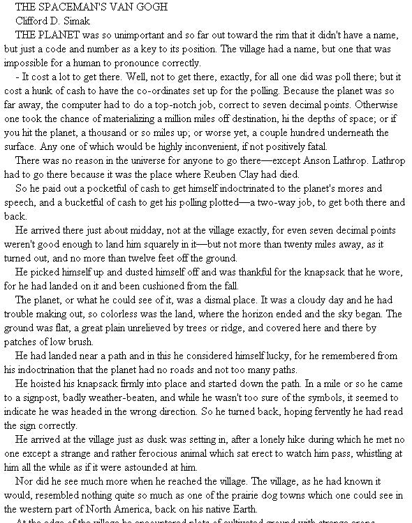 Worlds Without End 02 The Spacemans Van Gough