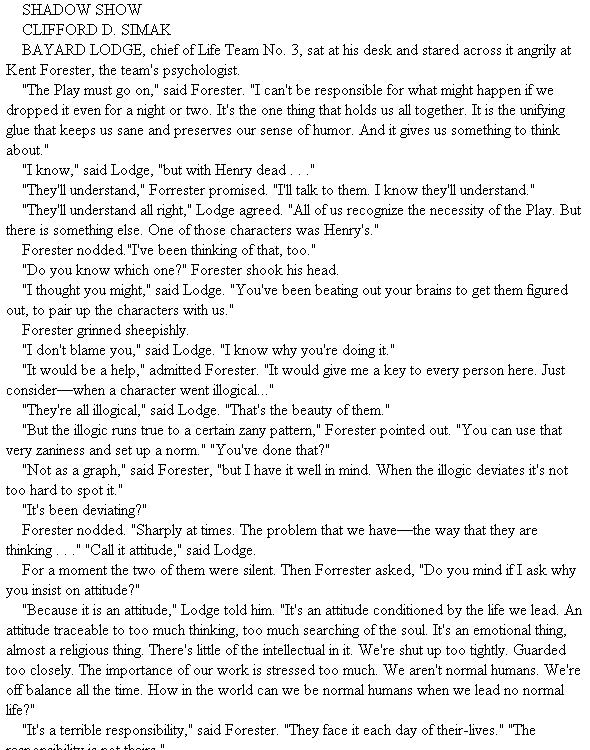 Strangers in the Universe 07 Shadow Show