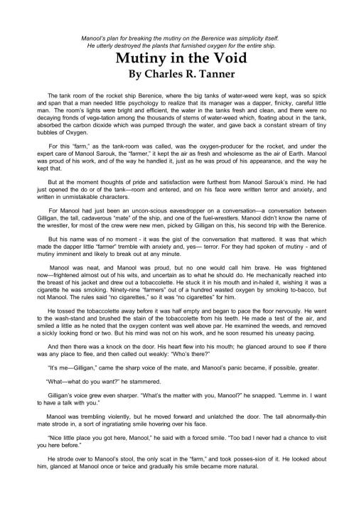 Mutiny in the Void