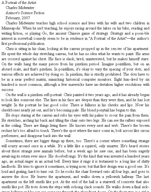 A Portrait of the Artist...