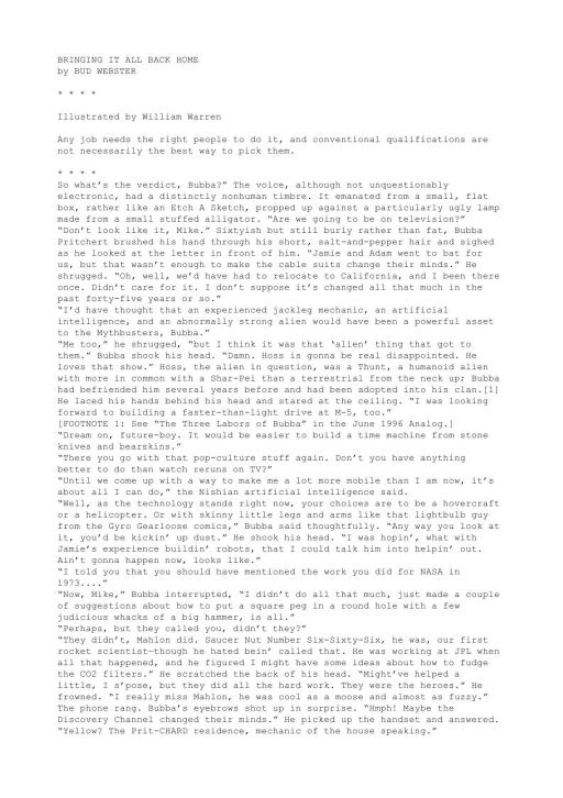 Bringing It All Back Home