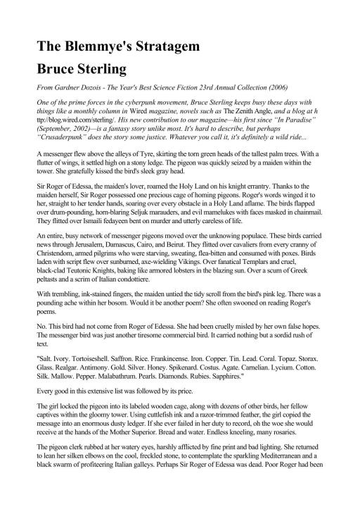 The Blemmye's Stratagem