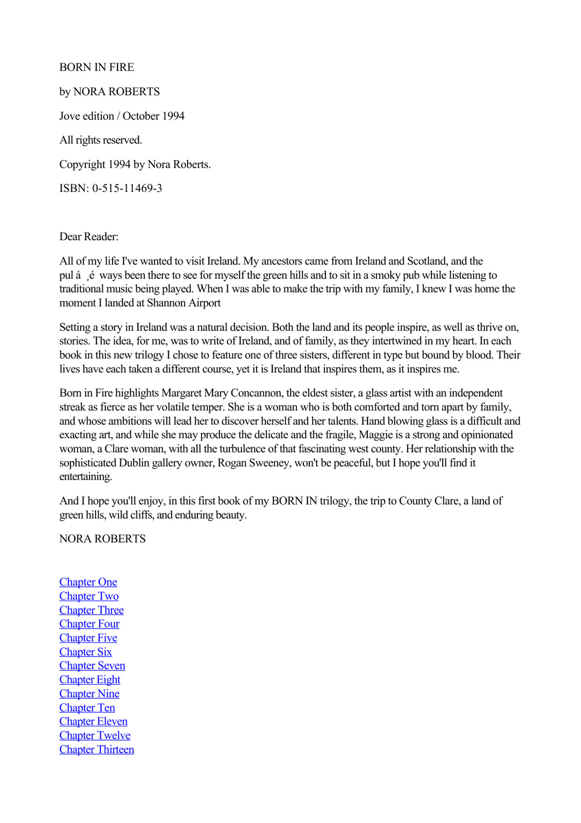 Nora Roberts - Concannon Sisters Trilogy 01