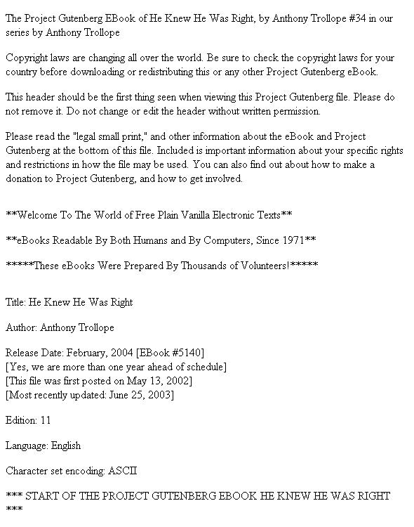 He Knew He Was Right