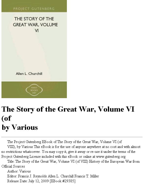 The Story of the Great War, Volume VI