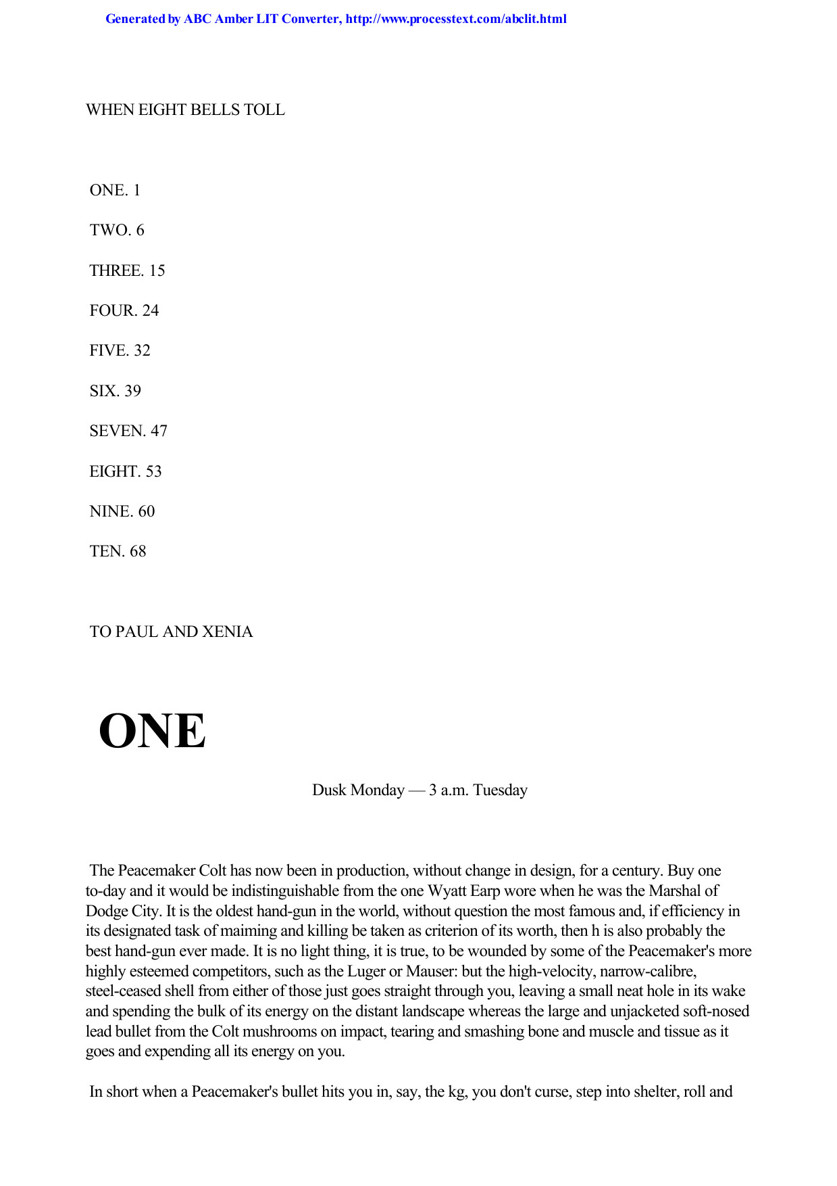 When Eight Bells Toll