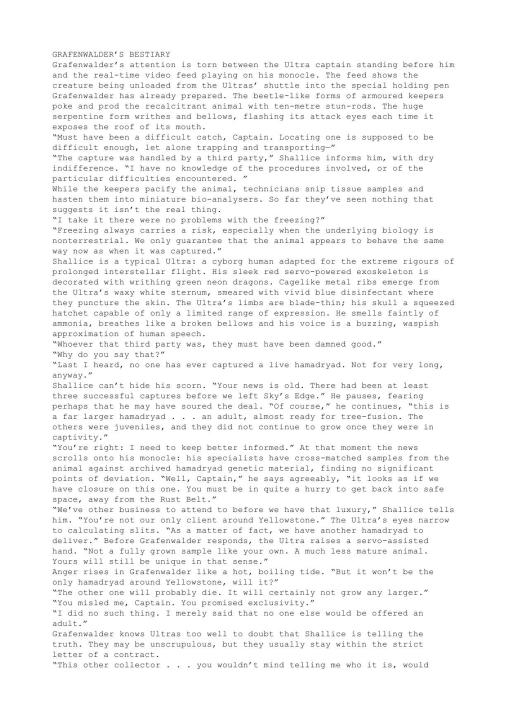 Grafenwalder's Bestiary