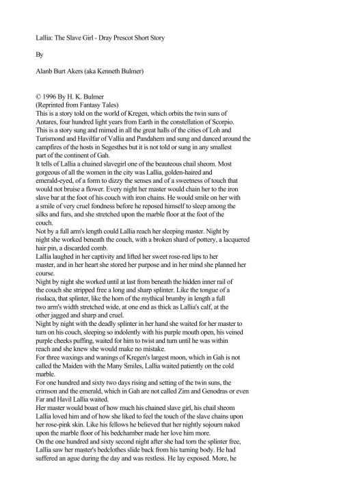 Lallia The Slave Girl